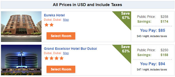 Hotel Savings in Dubai